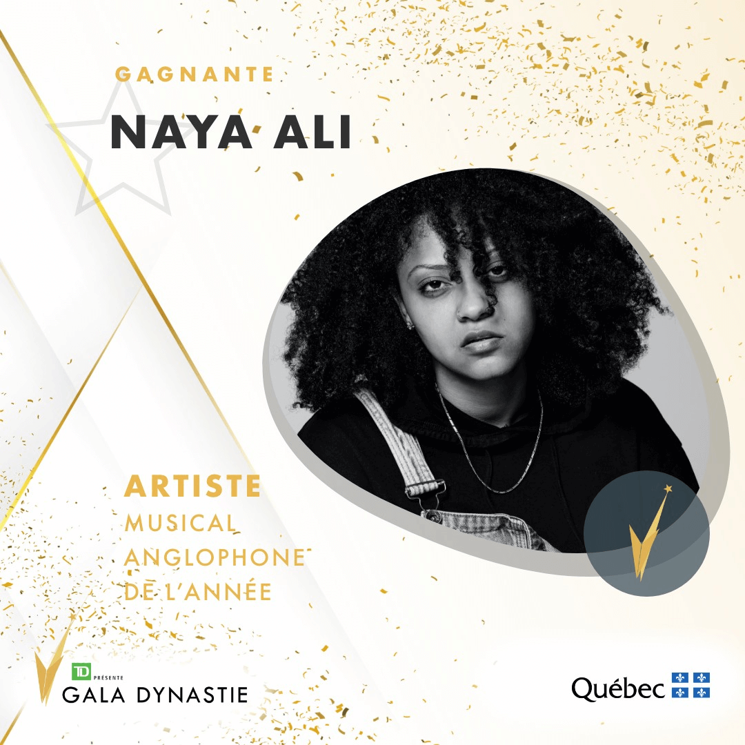 Naya Ali sacrée Artiste anglophone de l’année au Gala Dynastie